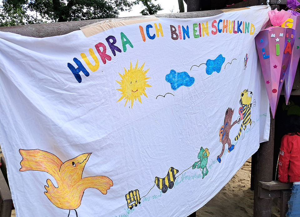 Abschiedplakat für die angehenden Schulkinder