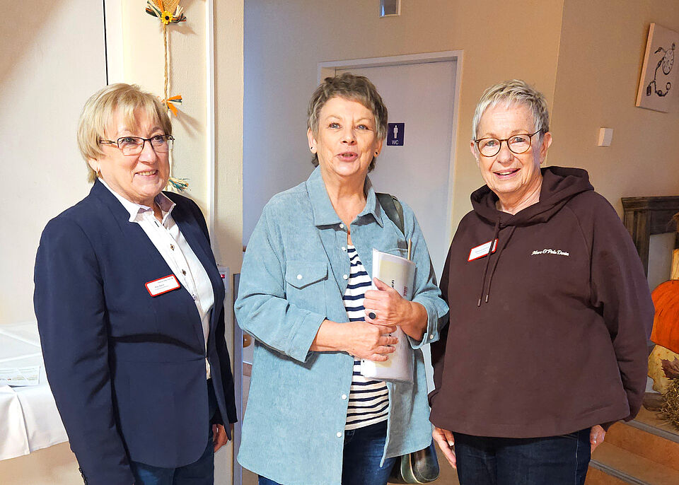 Rita Sturm, Dagmar Wüstenberg und Waltraud Hörmann